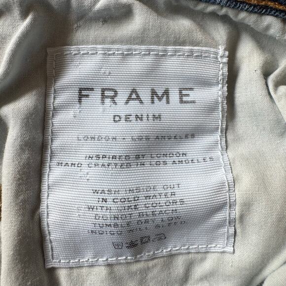 Frame Denim Le Garcon Cooper Relaxed Slim Boyfriend Distressed Jean size 24 - Picture 8 of 12